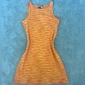 Patagonia Orange Yellow Halter Bodycon Mini Dress Woman’s M